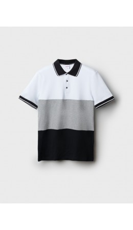 Джемпер трикотажный с воротником поло для мужчин белый,серый,черный