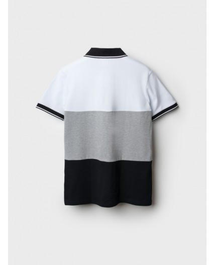 Джемпер трикотажный с воротником поло для мужчин белый,серый,черный