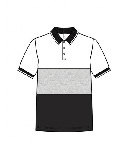 Джемпер трикотажный с воротником поло для мужчин белый,серый,черный