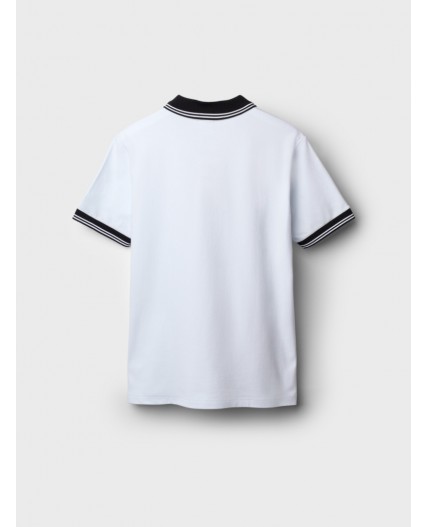 Джемпер трикотажный с воротником поло для мужчин белый