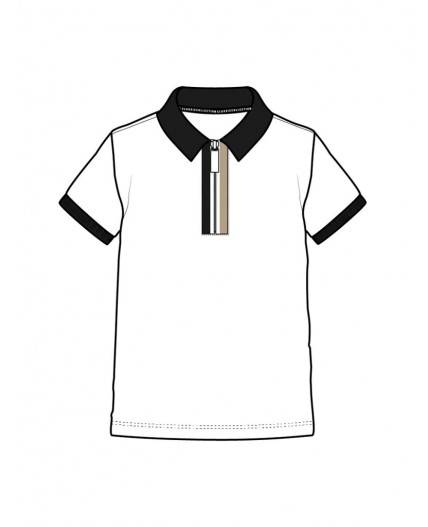 Джемпер трикотажный с воротником поло для мужчин белый