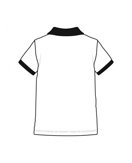 Джемпер трикотажный с воротником поло для мужчин белый