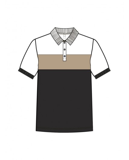 Джемпер трикотажный с воротником поло для мужчин белый,черный,бежевый