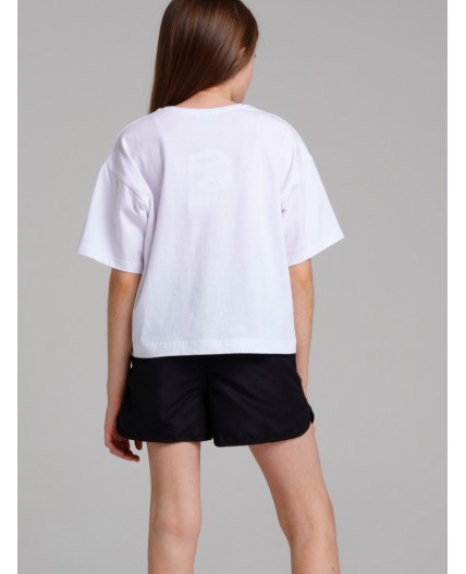 Шорты текстильные пляжные для девочек черный