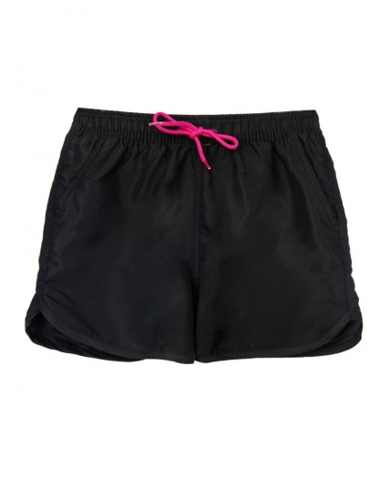 Шорты текстильные пляжные для девочек черный