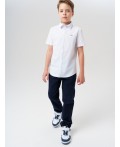 Сорочка текстильная для мальчиков (slim fit) белый