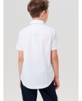 Сорочка текстильная для мальчиков (slim fit) белый