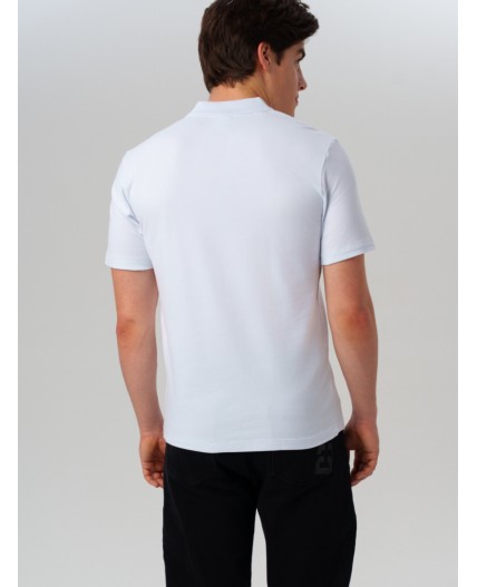 Джемпер трикотажный с воротником поло для мужчин белый