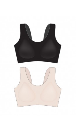 Топ трикотажный для девочек, 2 шт в комплекте черный,светло-бежевый