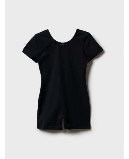 Боди трикотажное спортивного назначения для девочек черный