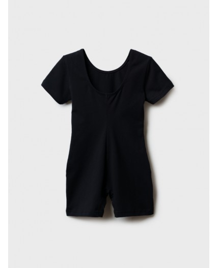 Боди трикотажное спортивного назначения для девочек черный