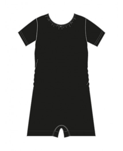 Боди трикотажное спортивного назначения для девочек черный