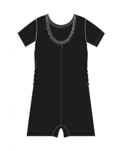 Боди трикотажное спортивного назначения для девочек черный