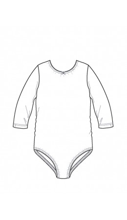 Боди трикотажное спортивного назначения для девочек белый