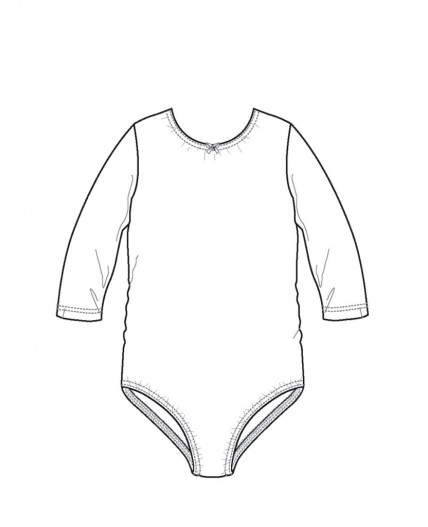 Боди трикотажное спортивного назначения для девочек белый