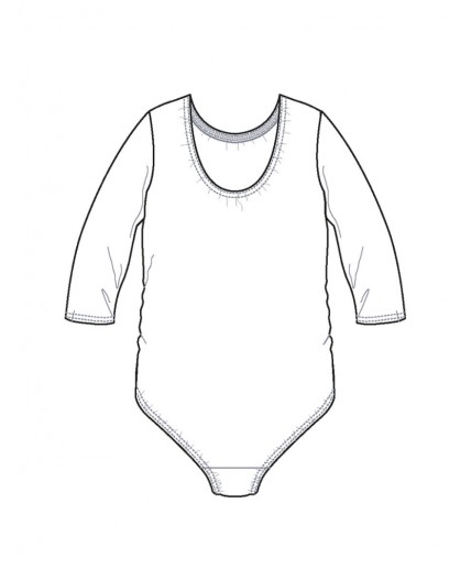 Боди трикотажное спортивного назначения для девочек белый