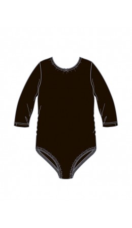 Боди трикотажное спортивного назначения для девочек черный