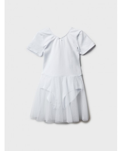 Боди трикотажное спортивного назначения для девочек белый