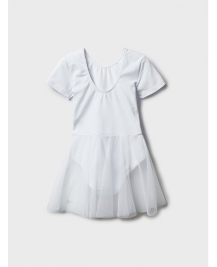 Боди трикотажное спортивного назначения для девочек белый