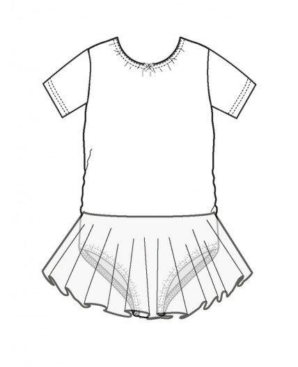 Боди трикотажное спортивного назначения для девочек белый