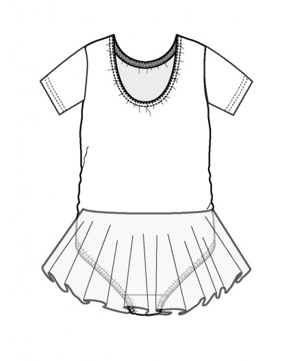 Боди трикотажное спортивного назначения для девочек белый