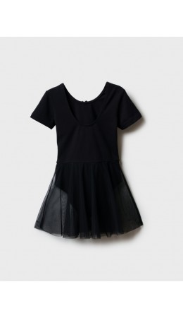 Боди трикотажное спортивного назначения для девочек черный