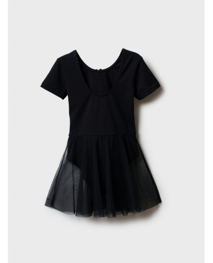 Боди трикотажное спортивного назначения для девочек черный