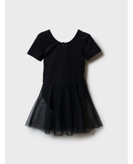 Боди трикотажное спортивного назначения для девочек черный