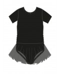 Боди трикотажное спортивного назначения для девочек черный