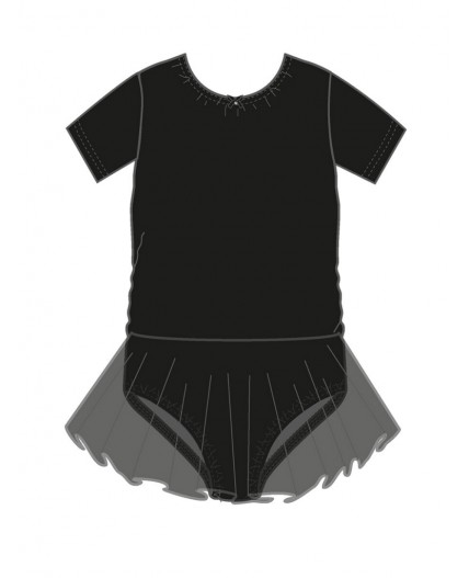 Боди трикотажное спортивного назначения для девочек черный