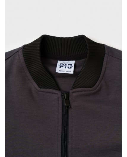 Жакет трикотажный для мальчиков темно-серый