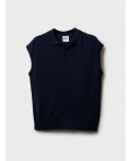 Жилет трикотажный для мальчиков тёмно-синий