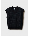 Жилет трикотажный для мальчиков черный