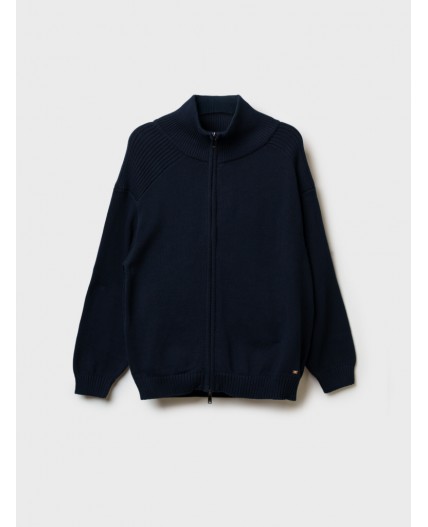 Кардиган трикотажный для мальчиков тёмно-синий