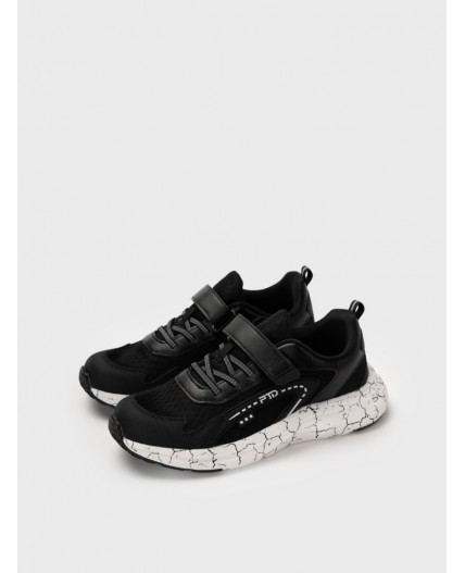 Полуботинки для мальчиков черный,белый