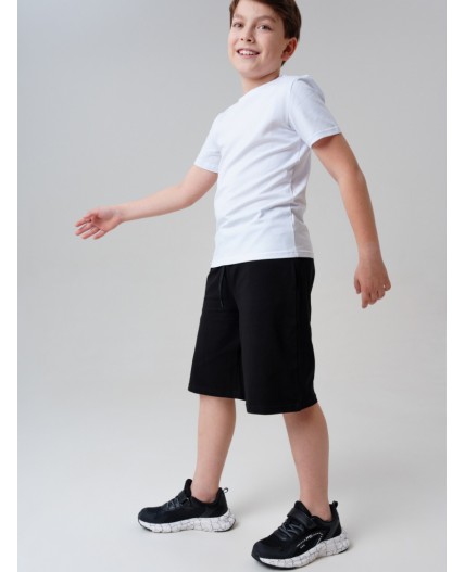 Полуботинки для мальчиков черный,белый