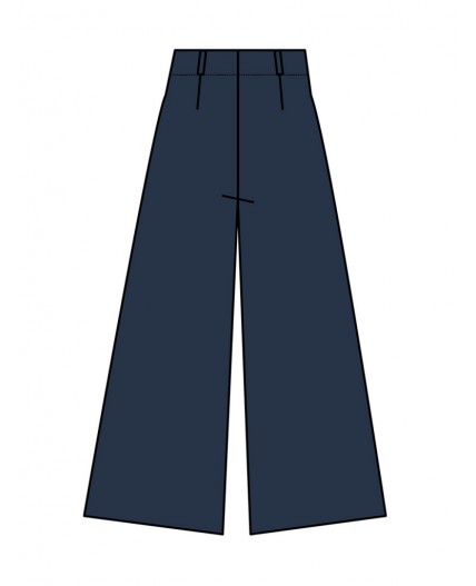 Брюки текстильные для девочек тёмно-синий