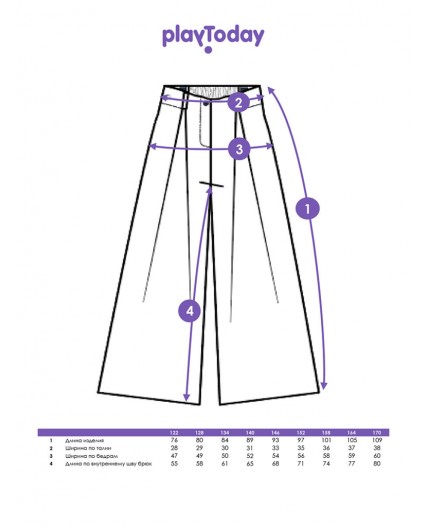 Брюки текстильные для девочек тёмно-синий