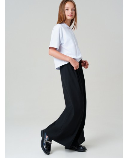 Брюки текстильные для девочек черный