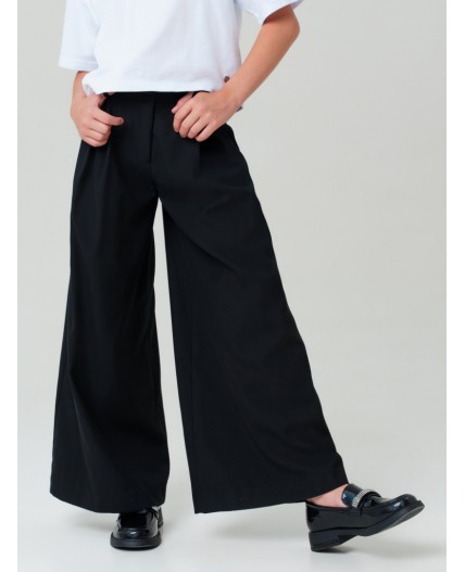 Брюки текстильные для девочек черный