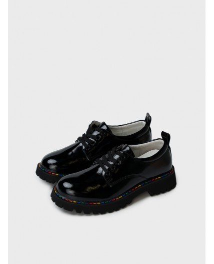 Полуботинки для девочек черный