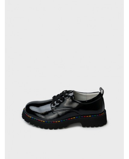 Полуботинки для девочек черный