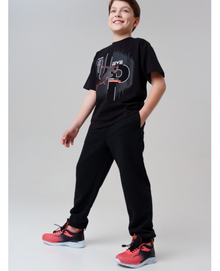 Полуботинки для мальчиков оранжевый,черный