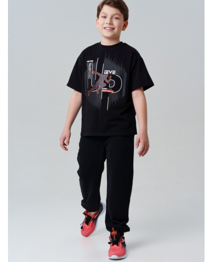 Полуботинки для мальчиков оранжевый,черный