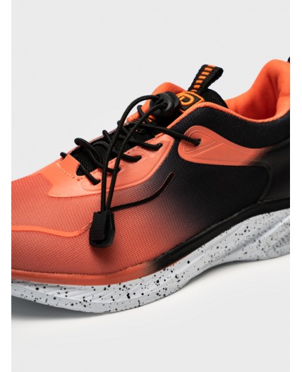 Полуботинки для мальчиков оранжевый,черный