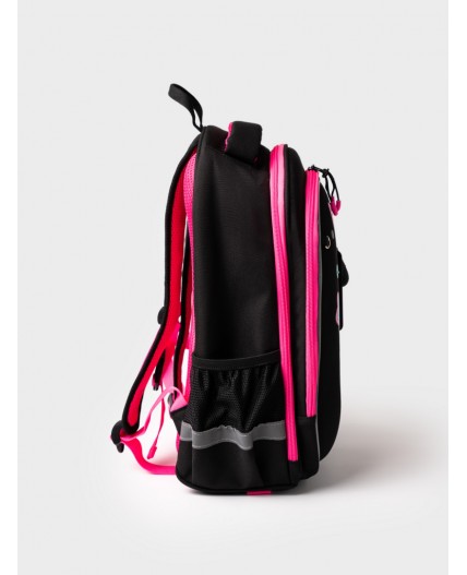 Рюкзак текстильный для девочек черный,розовый