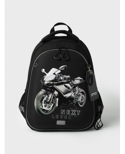 Рюкзак текстильный для мальчиков черный,серый