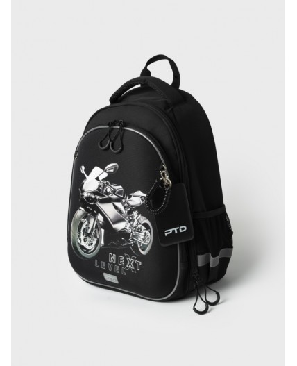 Рюкзак текстильный для мальчиков черный,серый