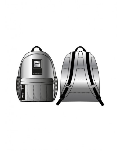 Рюкзак текстильный для девочек серебряный