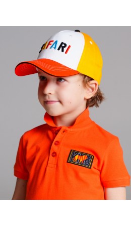Кепка текстильная для мальчиков жёлтый,белый,оранжевый